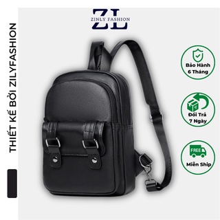 Balo nam nữ thời trang da cao cấp, Balo mini nhỏ ngọn phong cách hàn quốc chống nước, Túi đeo chéo Nam Nữ - ZINLY