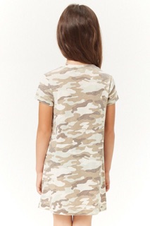 [Forever21] Đầm thun Camo bé gái