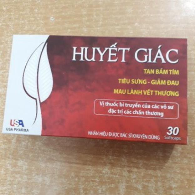 Viên uống Huyết giác giúp tan bầm tím, tiêu sưng, giảm đau, mau lành vết thương - Hộp 30 viên