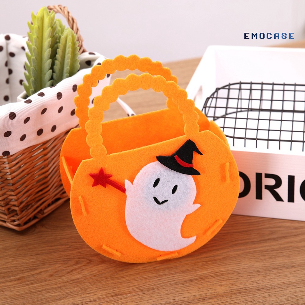 Túi Đựng Kẹo Bằng Vải Không Dệt Họa Tiết Bí Ngô Sáng Tạo