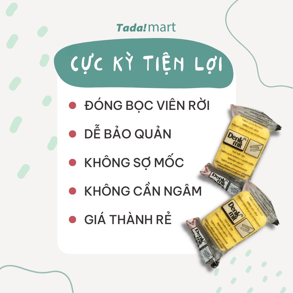 [TÁCH LẺ/COMBO] Viên Tẩy Lồng Giặt Đức Denkmit Sạch Và Tiện Lợi Bì 60 Viên Chuẩn Auth