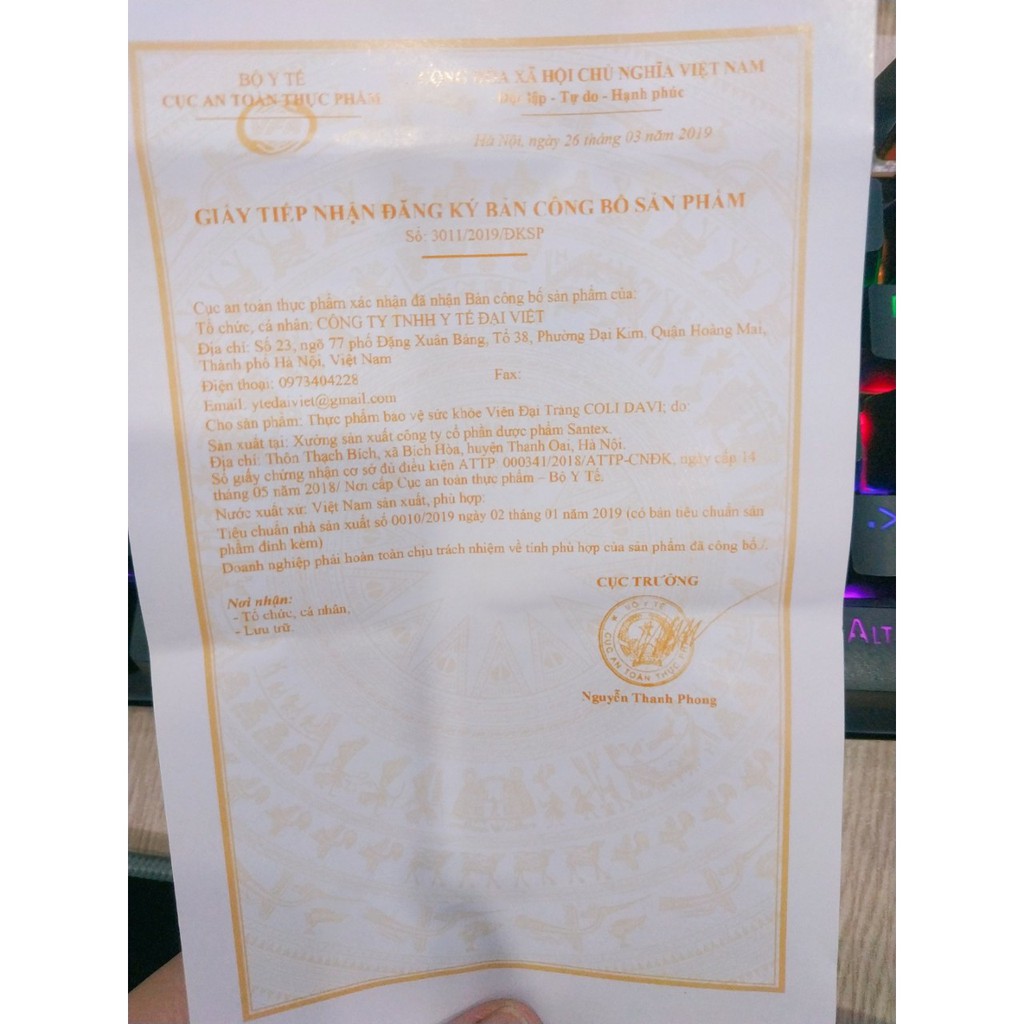 ✔️️️Coli Davi - Hộ trợ xử lý viêm đại tràng - ColiDavi 1 hộp 3 vỉ x 10 viên