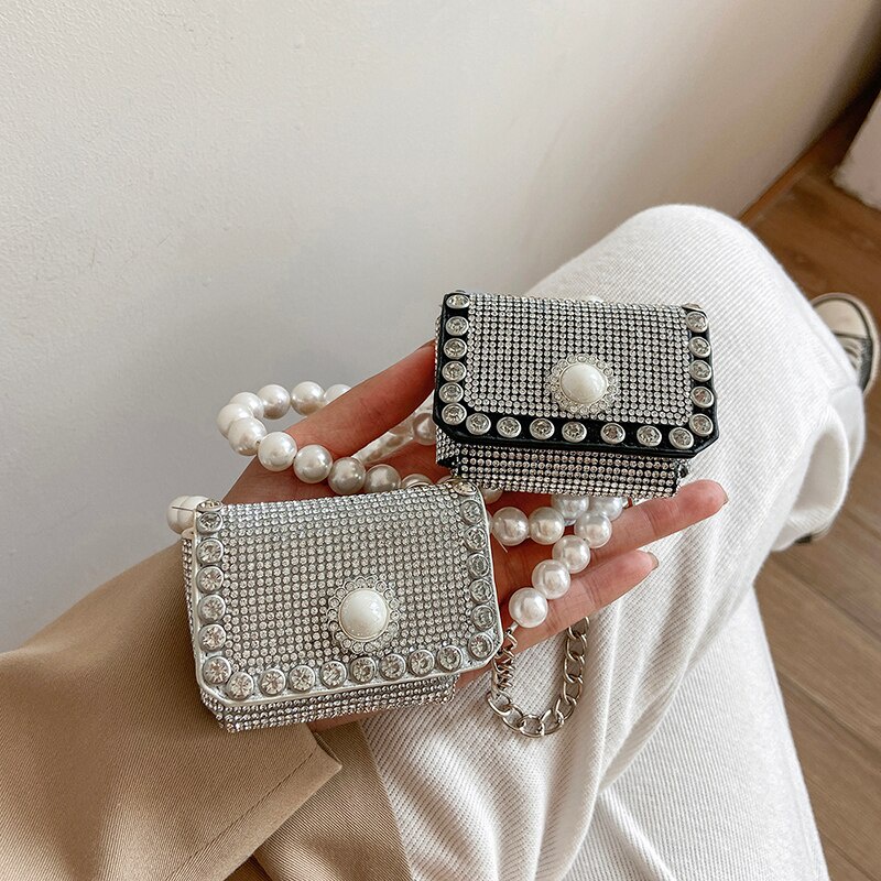 Túi Đeo Chéo JASMIN NOIR Dáng Nhỏ Phối Hạt Ngọc Trai Đơn Giản Sang Trọng 2021