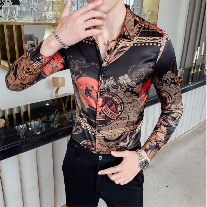 (TRỢ GIÁ)Thời Trang Nam Thanh Lịch In 5D Cao Cấp - Áo sơ mi Vải lụa cao cấp SM000012 | BigBuy360 - bigbuy360.vn