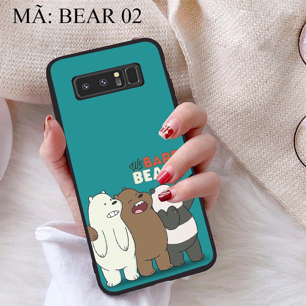 Ốp lưng Samsung Note 8 viền dẻo TPU BST Gia Đình Nhà Gấu