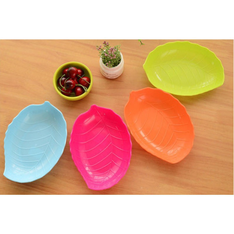 Combo 10 Đĩa Đựng Hoa Quả Hình Lá Size Nhỏ