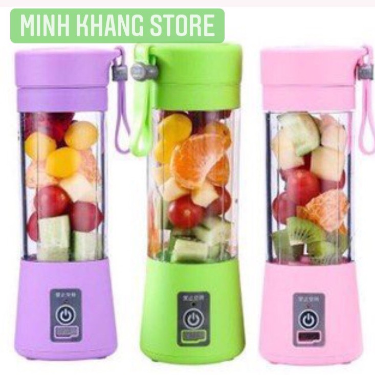 [ 6 lưỡi] Máy Xay Sinh Tố Cầm Tay Mini Sạc Pin Tích Điện, Máy Sinh Tố Cầm Tay Sạc Điện Loại  6 Lưỡi Dao Cao Cấp