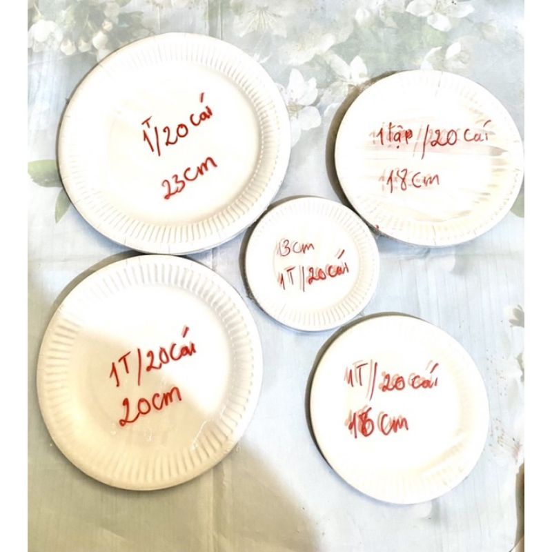 Đĩa giấy trang trí sét 20 cái