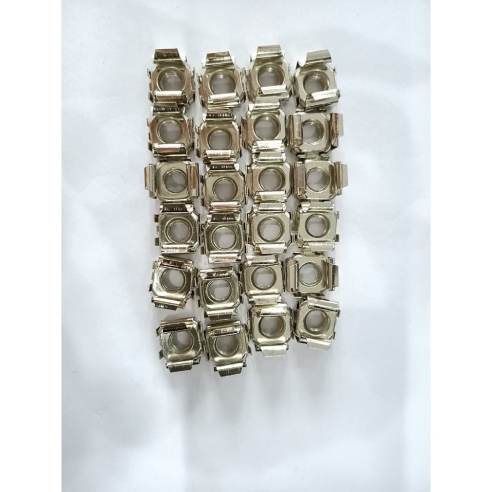 Combo 50c Đai ốc cài M8 mạ niken trắng sáng như inox