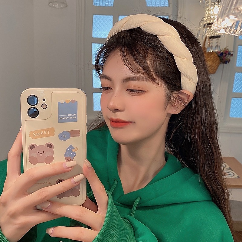 Băng đô bện dây thời trang Hàn Quốc