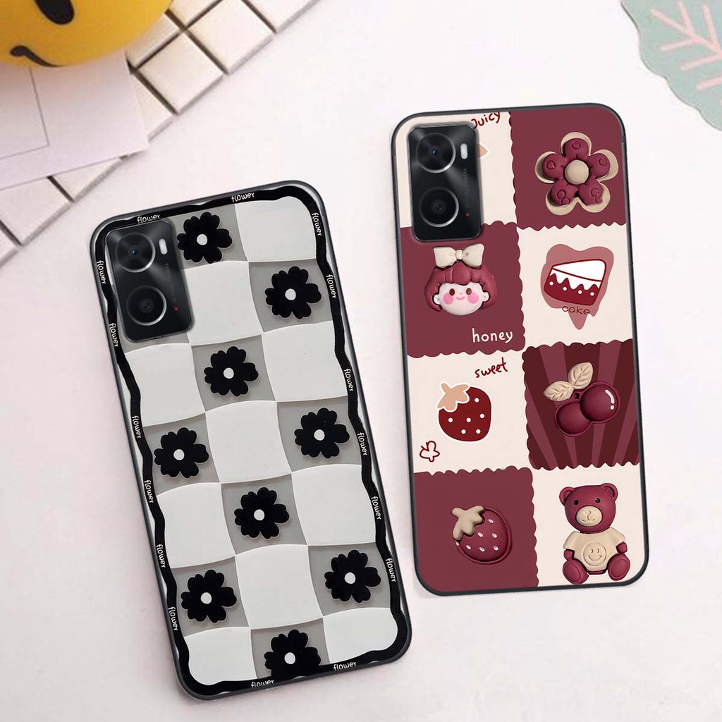 Ốp Oppo A76 in hình trái tim, caro kẹo ngọt đầy cá tính siêu đẹp siêu chất