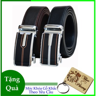 Dây Nịt Nam Da Bò Nguyên Miếng - Thắt Lưng Nam Da Bò (Đen - Nâu) Shakavn