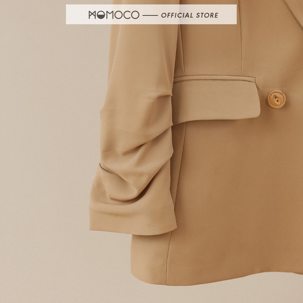Áo Blazer Nữ Tay Dài MOMOCO Ve Xếch Tay Xếp Ly Chất Tuýt Si Lót Lụa Mềm Mịn Giữ Form  - M2737 | BigBuy360 - bigbuy360.vn