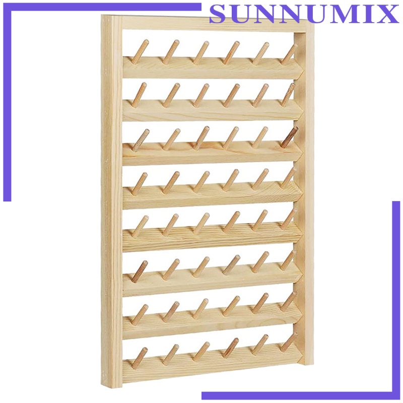 [SUNNIMIX] Multi-Spool Sewing Thread Rack, Wall-Mounted Sewing Thead Holder, Organizer Shelf for Mini Sewing, Quilting, Jewelry, Embroidery