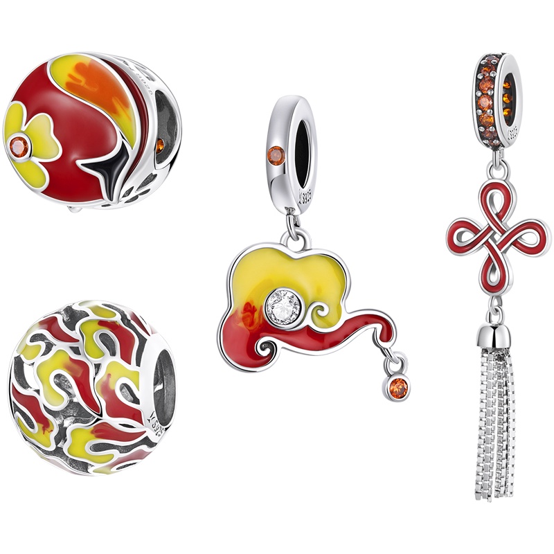 Hạt charm BAMOER Bạc 925 trang trí năm mới tùy chọn kiểu dáng