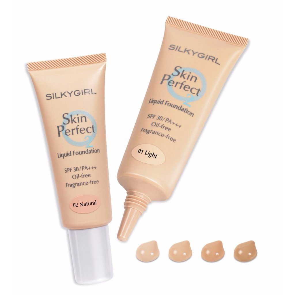 KEM NỀN TRANG ĐIỂM SILKYGIRL_SKIN_PERFECT_LIQUID_FOUNDATION_SPF30 25ML CHÍNH HÃNG - 2987