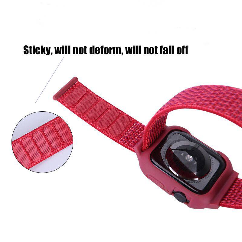 Dây đeo sợi nylon thích hợp cho apple iphone iwatch series 5/4/3/2/1 38/40/42 / 44mm T500 T600 FT50 W26 W98 F10 U78