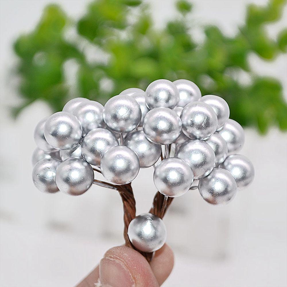 Set 100 Bông Hoa Nhân Tạo Mini Bằng Nhựa Dùng Để Trang Trí Giáng Sinh