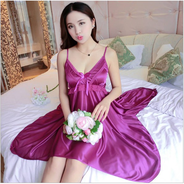 Đầm Ngủ Sexy Gợi Cảm ❣️FreeShip - Chất Đẹp❣️Lụa Satin Quyến Rũ Mềm Mát Mịn (P)