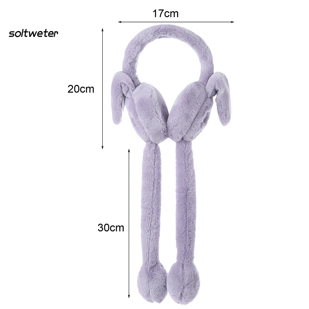 Chụp tai giữ ấm dày dặn thoáng khí hình tai thỏ dễ thương