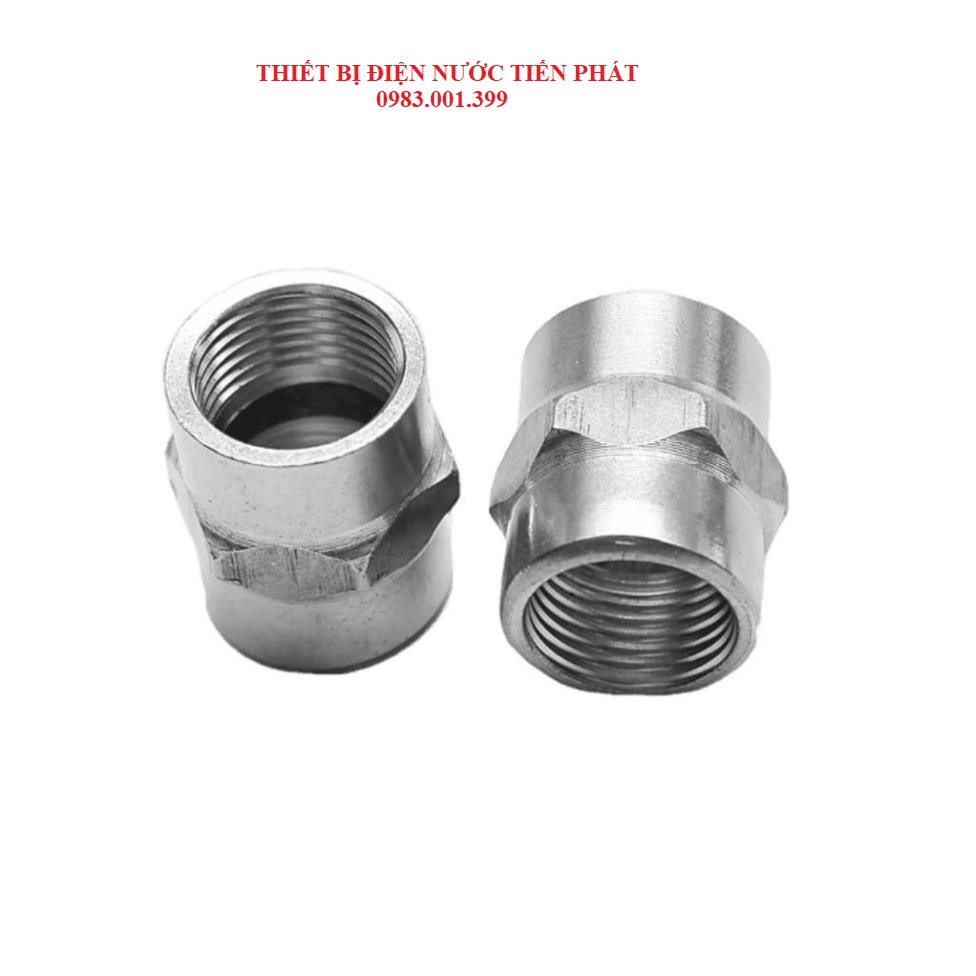 Nối 2 đầu ren ngoài 21 inox, Cà rá inox ren trong 21 – ren ngoài 27, Nối ren trong 21 - ren ngoài 21 inox, măng xông 21
