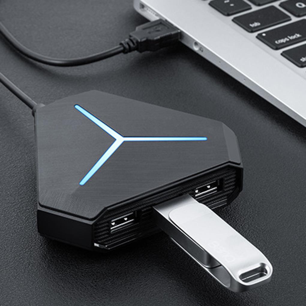 Bộ Chia Cổng Sạc USB 2 0 Hub 6 Trong 1 Với Đầu Đọc Thẻ TF Tai Nghe 3 5mm Cho Máy Tính