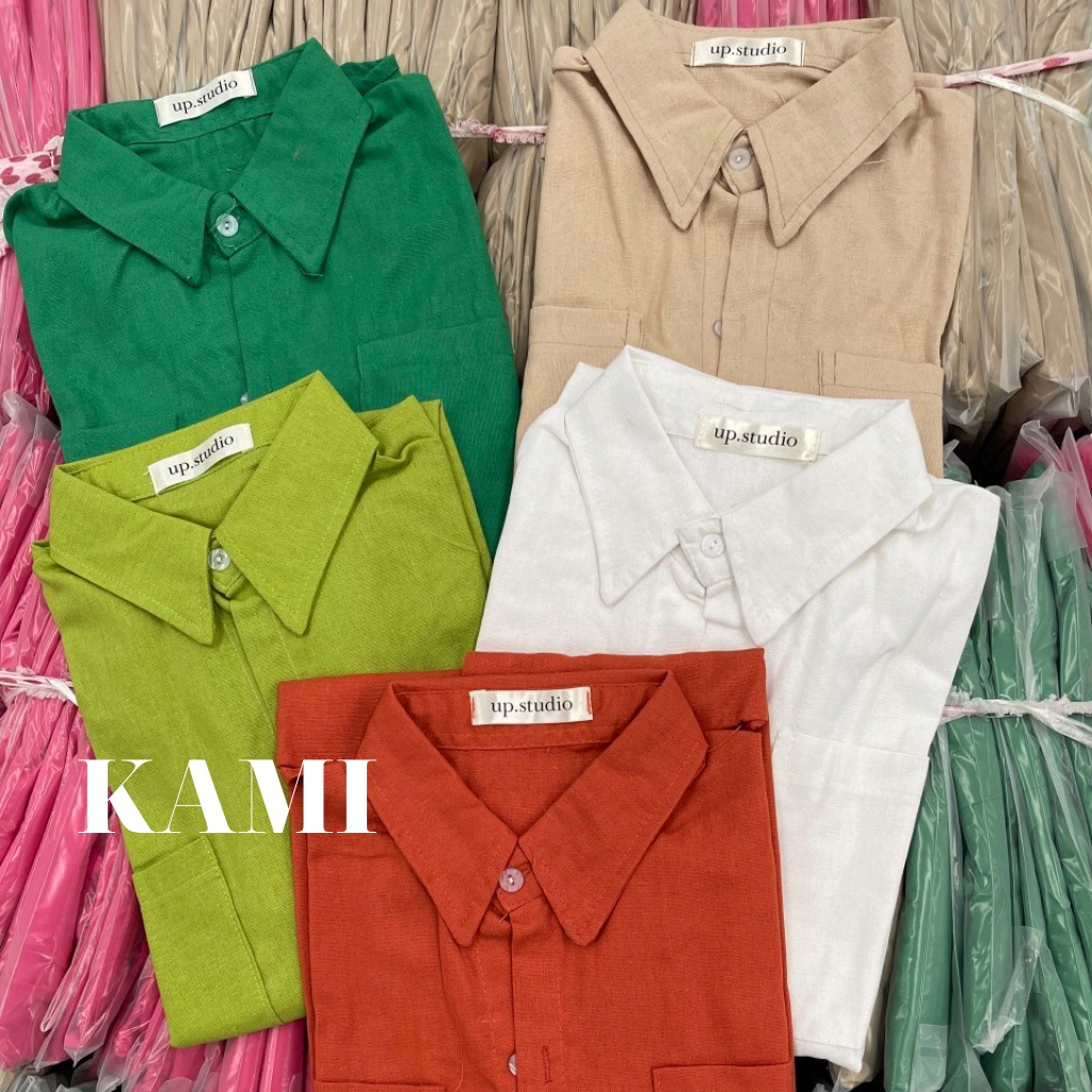 Sơ mi nữ cộc tay chất linen loại 1 mềm mát | BigBuy360 - bigbuy360.vn