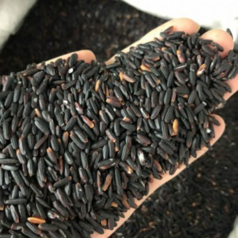 Túi 1kg gạo lứt dẻo đen dùng ăn kiêng