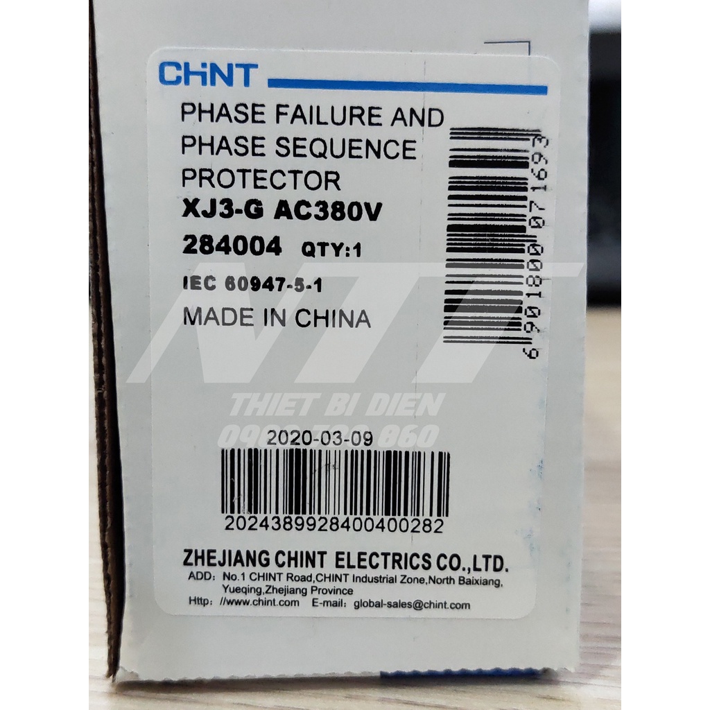 Rờ le bảo vệ mất pha XJ3-G CHINT