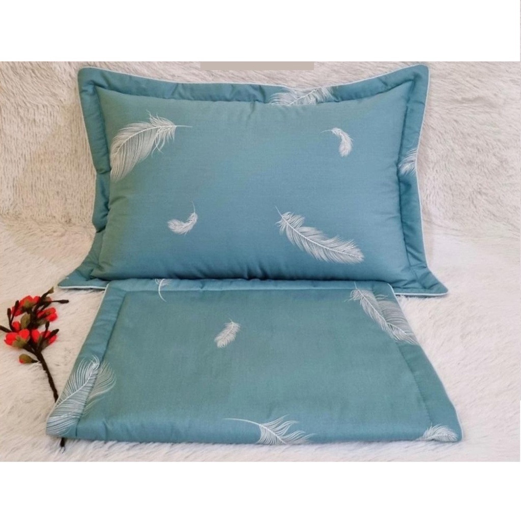 (Giá rẻ) ☕ Vỏ gối nằm, kê đầu (có khóa kéo) mẫu Tim xám cotton 100 hàng đẹp sờ mát lạnh tay dùng khách sạn