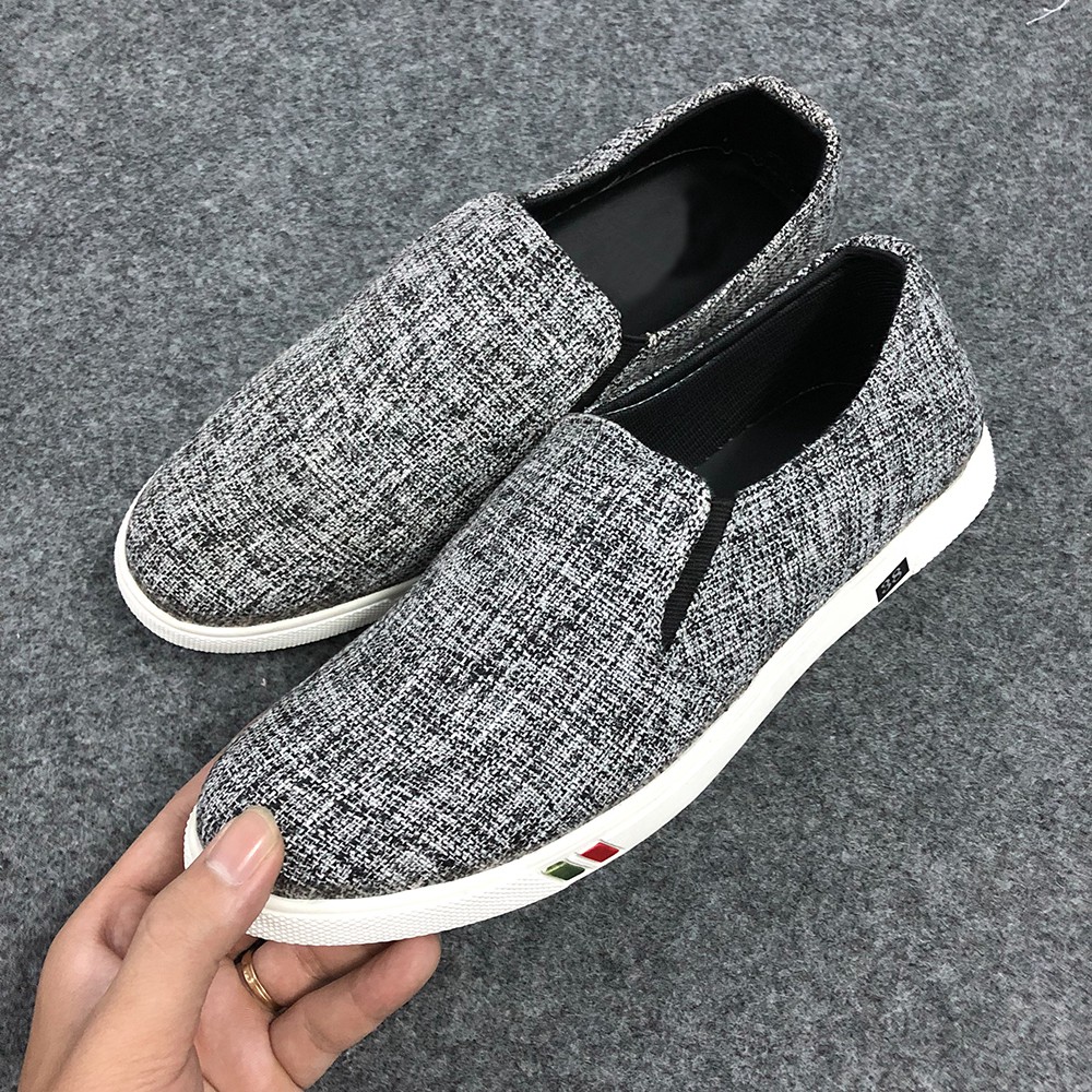 FS50K_Giày Lười Nam Phong Cách OHS608 (Đen/Xám)