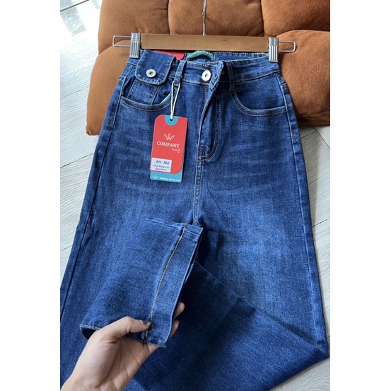 quần jean lưng cao ống đứng túi nắp (hàng sẵn )