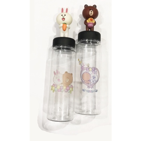 Bình nước gấu brown thỏ cony vịt sally đầu nổi BNDN6 500ml hoạt hình cute dễ thương