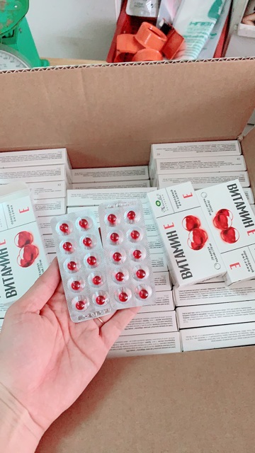 hộp 20 viên vitamin E đỏ chính hãng của Nga | WebRaoVat - webraovat.net.vn