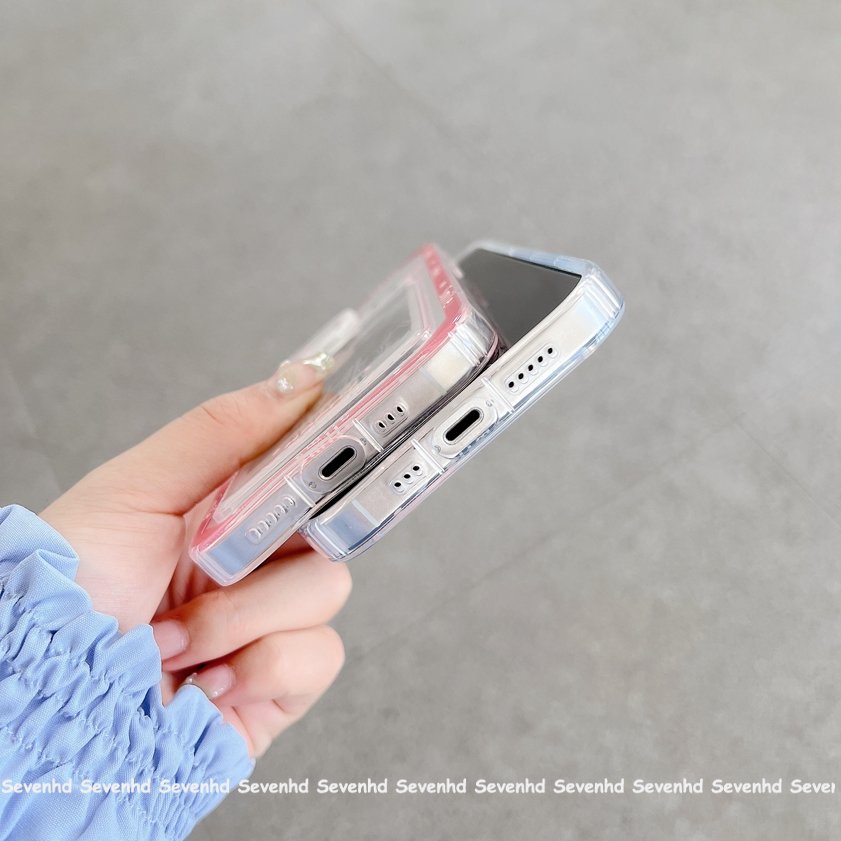 Ốp Điện Thoại Dẻo Họa Tiết Hoạt Hình Mặt Cười Kèm Ngăn Đựng Thẻ Cho iPhone 14 13 12 11 Pro Max X XR Xs Max 8 7 6 6s Plus SE 2020