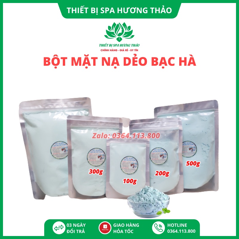 Mặt nạ DẺO BẠC HÀ mát lạnh - Trị mụn, se khít lỗ chân lông (Khối lượng1000g)