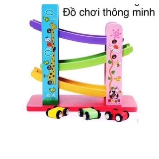 xe cầu trượt 3 tầng bằng gỗ