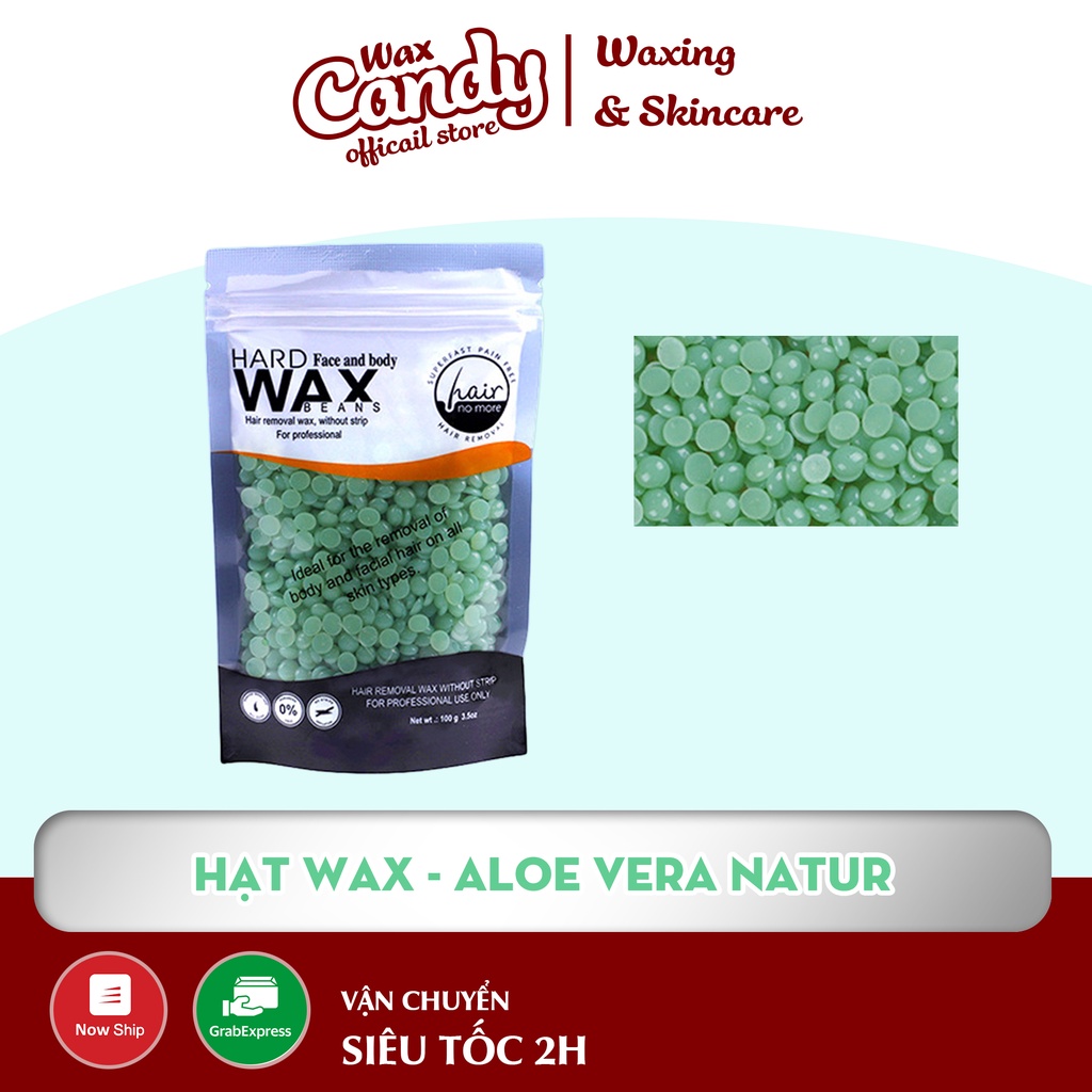 Sáp wax lông nóng Hard Wax Bean 100Gram FACE & BODY WAXING CANDY WAX - TẶNG KÈM QUE GỖ