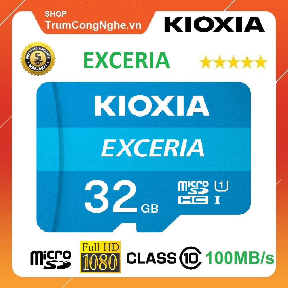 Thẻ nhớ 32GB KIOXIA (Toshiba) Exceria microSDHC Class10 100MB/s Tốc Độ Cao | BigBuy360 - bigbuy360.vn