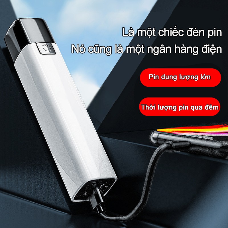 Đèn pin USB nhỏ gọn có thể sạc lại làm từ ABS tiện dụng