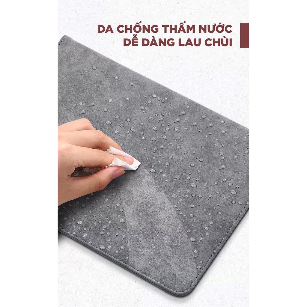 Túi đựng bảo vệ iPad, laptop cho 3 loại kt 9.7inch, 13.3 inch, 15.4 inch UGREEN LP187 chất liệu da, lót lông chống sốc