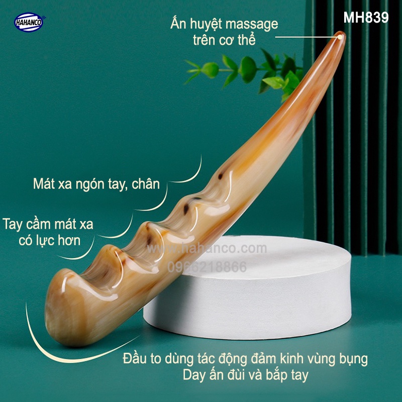 Dụng cụ DAY ẤN HUYỆT GAN/MẬT - BẰNG SỪNG đả thông kinh lạc (MH839) Hahanco