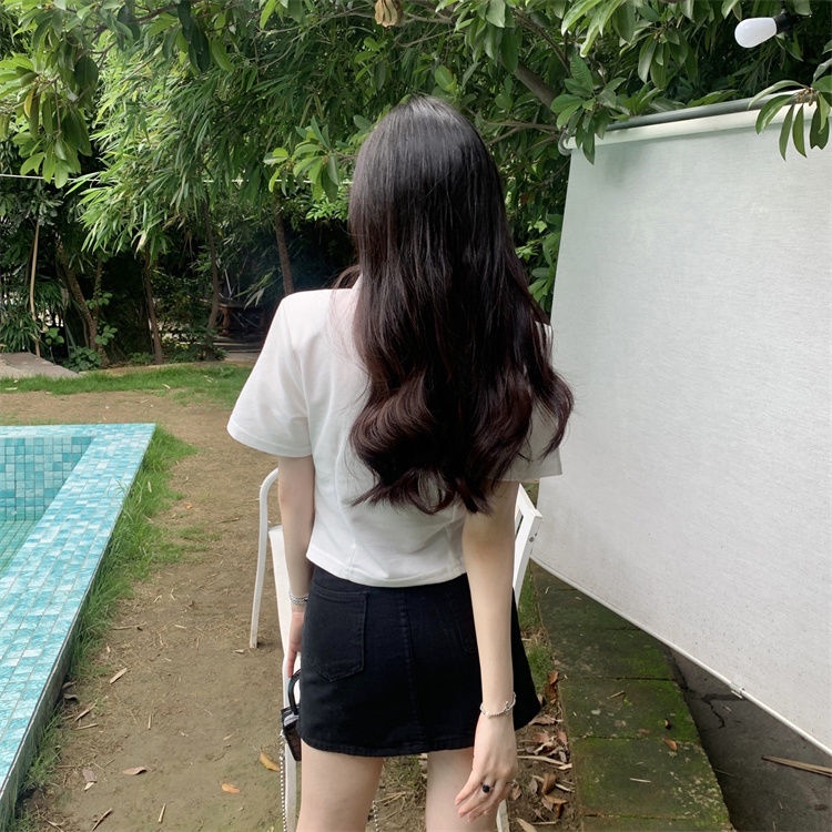 Áo polo COZOKC ngắn tay ôm dáng thời trang dành cho nữ