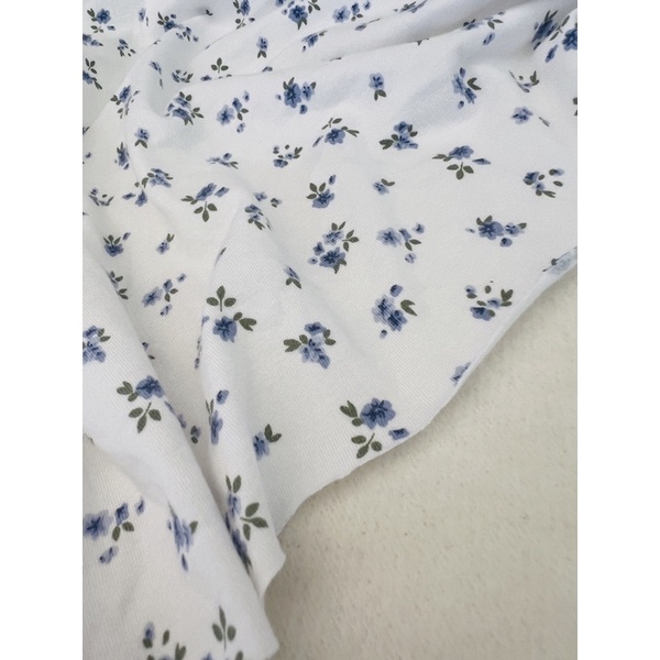 Vải thun cotton 4c Hàn hoa nhí