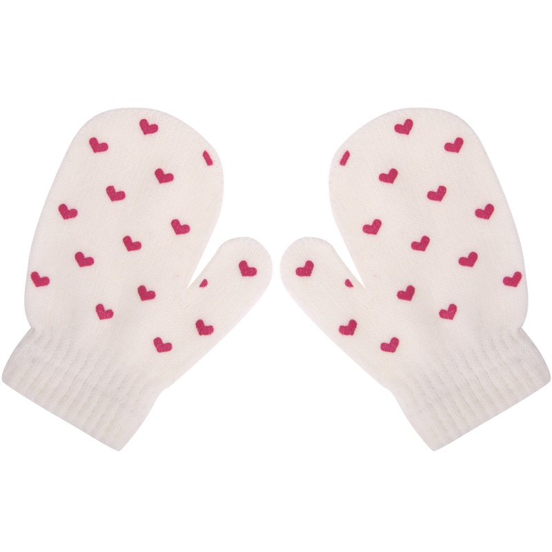 Găng Tay Len Hở Ngón Họa Tiết Hoạt Hình Phong Cách Giáng Sinh