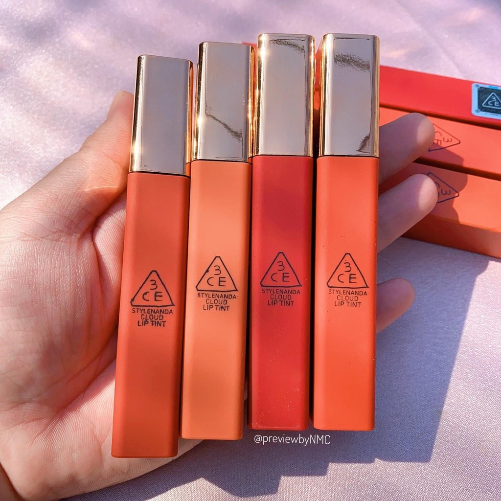 Son kem 3CE Cloud Lip Tint  #Peach Tease màu cam san hô xinh yêu