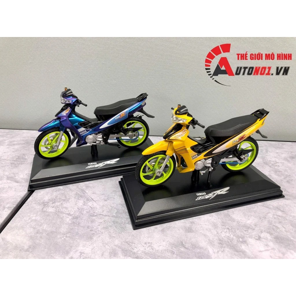 Mô hình xe độ Yamaha Yaz 125zr Blue Galaxy 1:12 Autono1 D229b