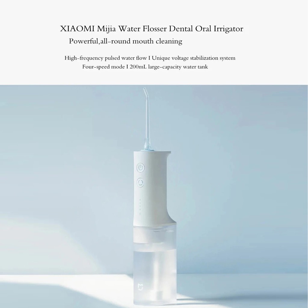 Xiaomi Youpin Máy Tăm Nước   Chăm Sóc Răng Miệng Hoạt Động Điện Dung Tích 200ml Chống Nước IPX7