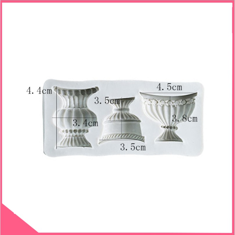 Khuôn silicon 3d làm trung thu hiện đại chậu hoa