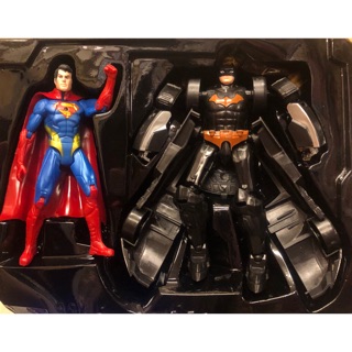 ✨✨ Set 2 Mô Hình Nhựa Superman Siêu Nhân vs Xe Biến Hình Batman Người Dơi ✨✨ Giá rẻ ✨✨